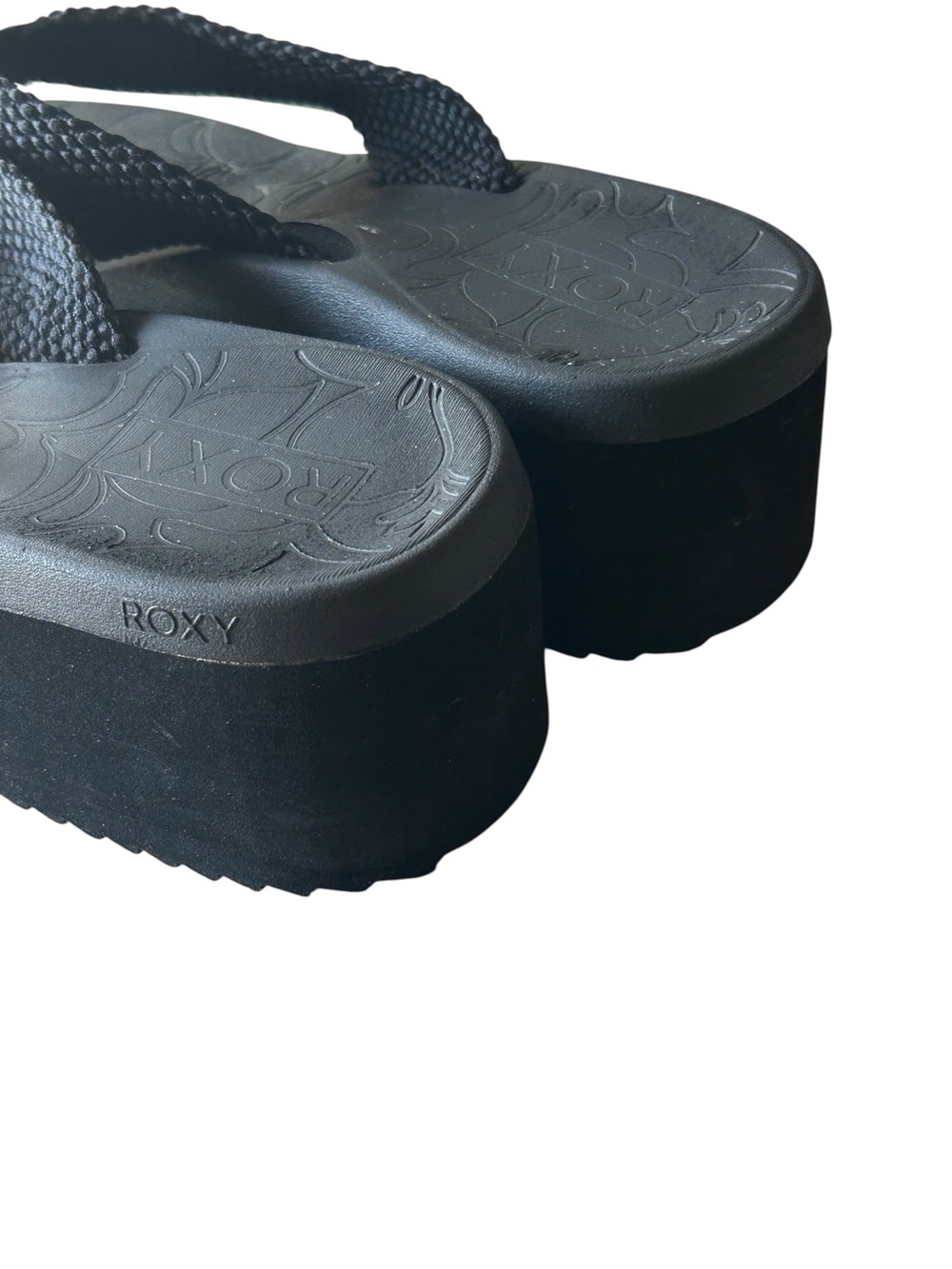 Roxy KALLI II Thick Platform Wedge Sandals Black Slip On Size 11 - Picture 14 of 14